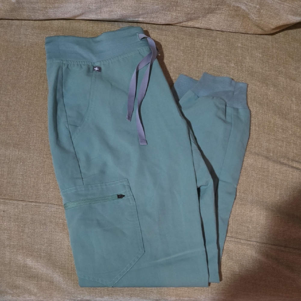 Figs Women's Teal Jogger Scrub Pants with Cargo Pocket